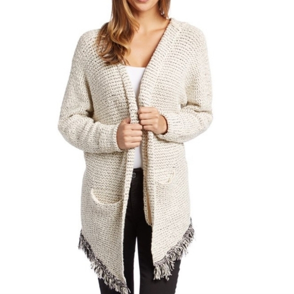Free People Sweaters - Free People/ Love Me Tender/ Hooded Knit Cardigan/ Fringe/ Size US XS